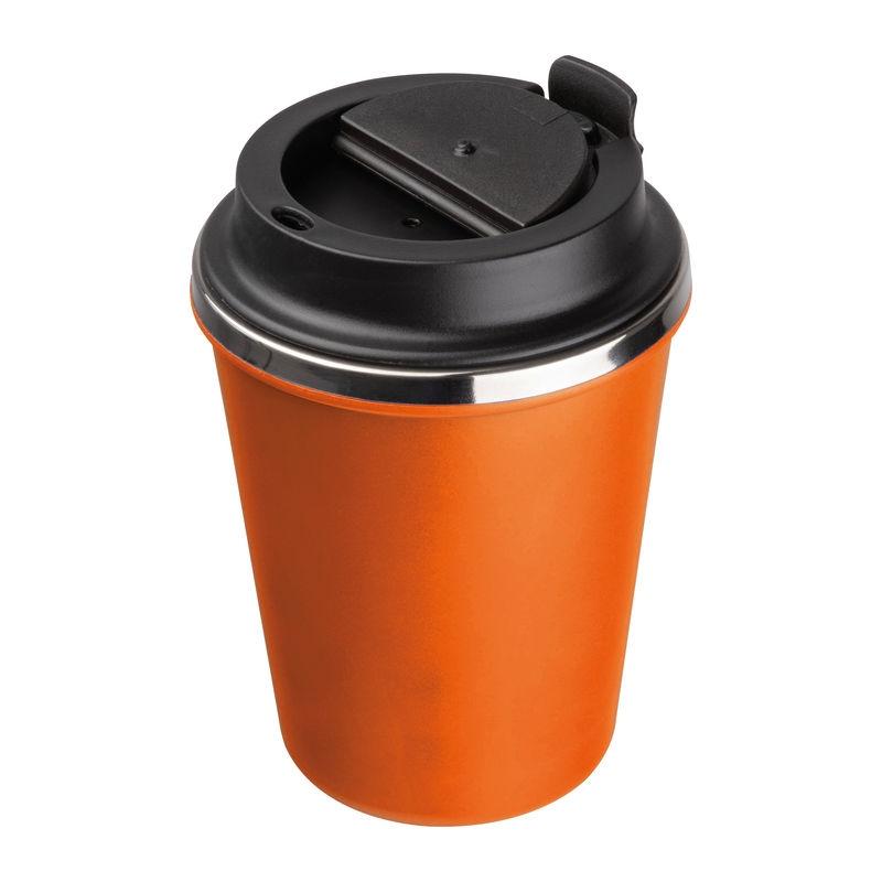 Pahar din oțel inoxidabil cu perete dublu, 350 ml Portocaliu