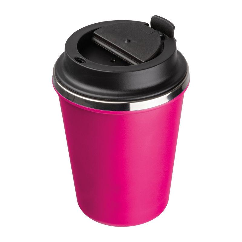 Pahar din oțel inoxidabil cu perete dublu, 350 ml Roz