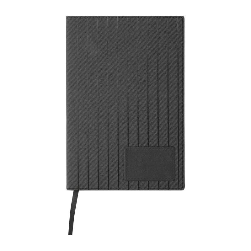 Caiet A5 cu copertă moale PU Stripes Negru