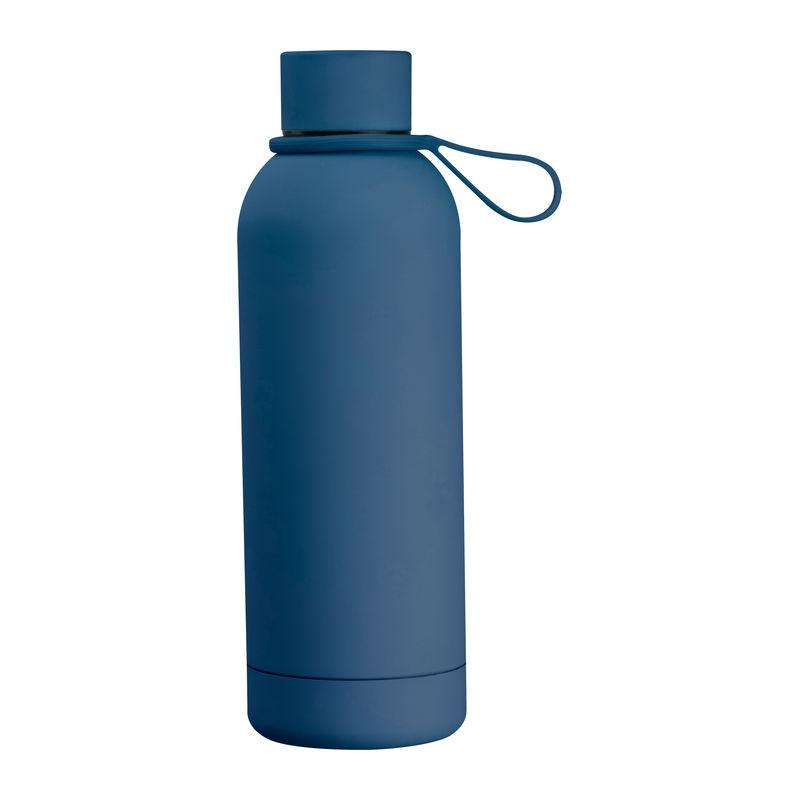 Sticlă de băut cauciucată cu mâner, 500 ml Albastru închis