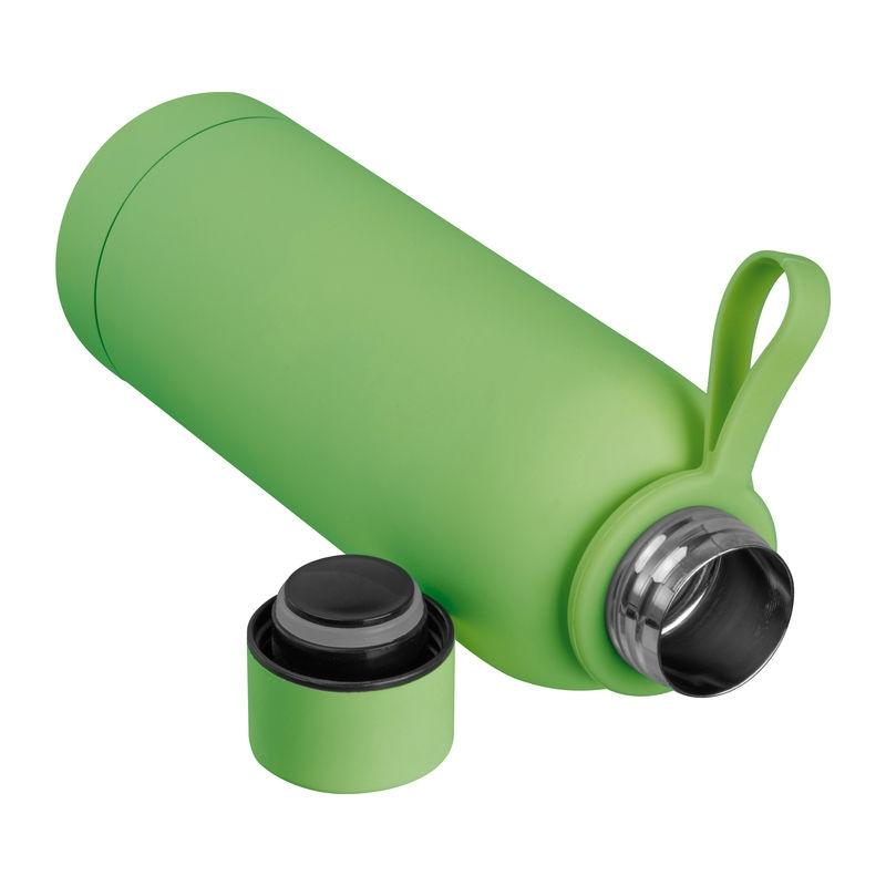 Sticlă de băut cauciucată cu mâner, 500 ml LIght Green