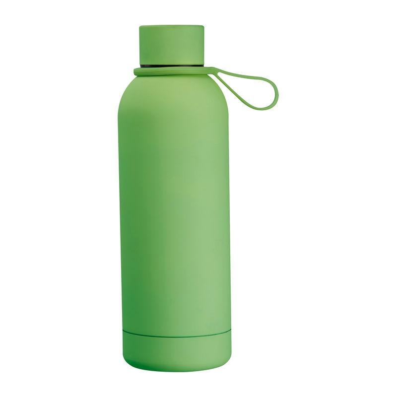 Sticlă de băut cauciucată cu mâner, 500 ml LIght Green