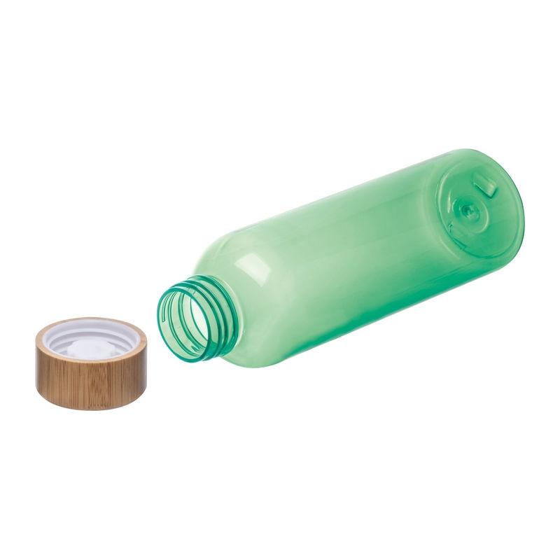 Sticlă de băut PET cu capac din bambus, 500 ml Verde