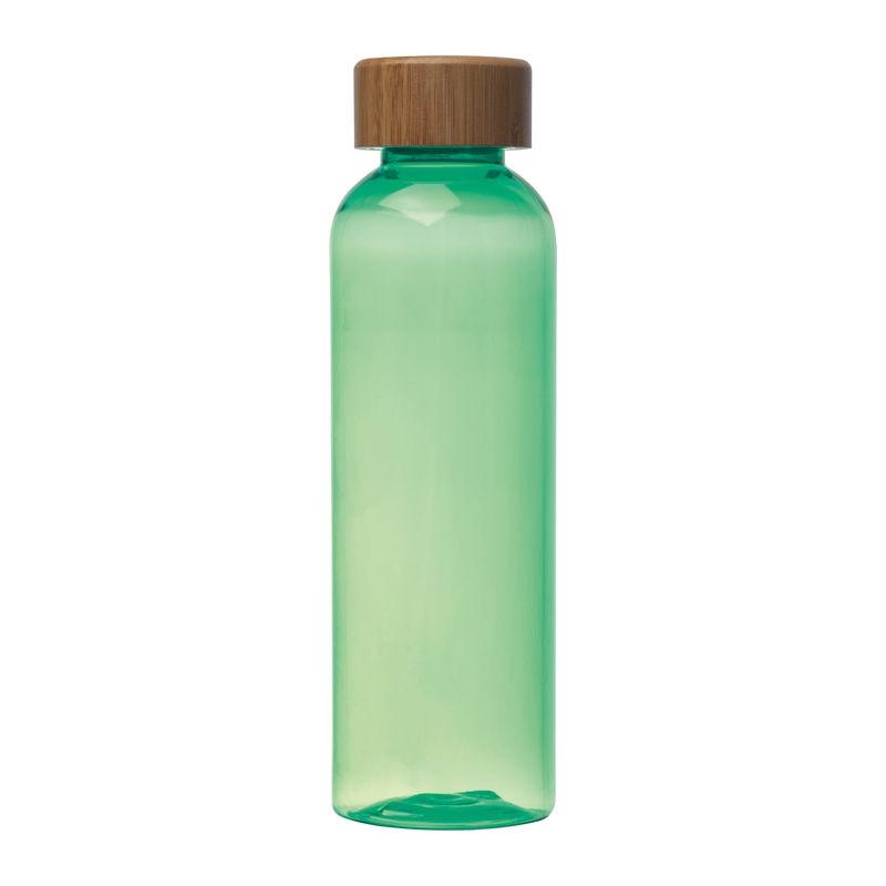 Sticlă de băut PET cu capac din bambus, 500 ml Verde