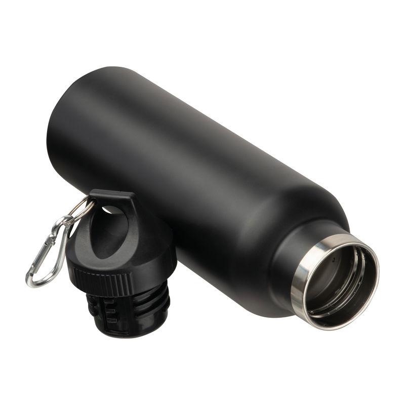 Sticlă termoizolantă cu vid și carabină, 500 ml Negru