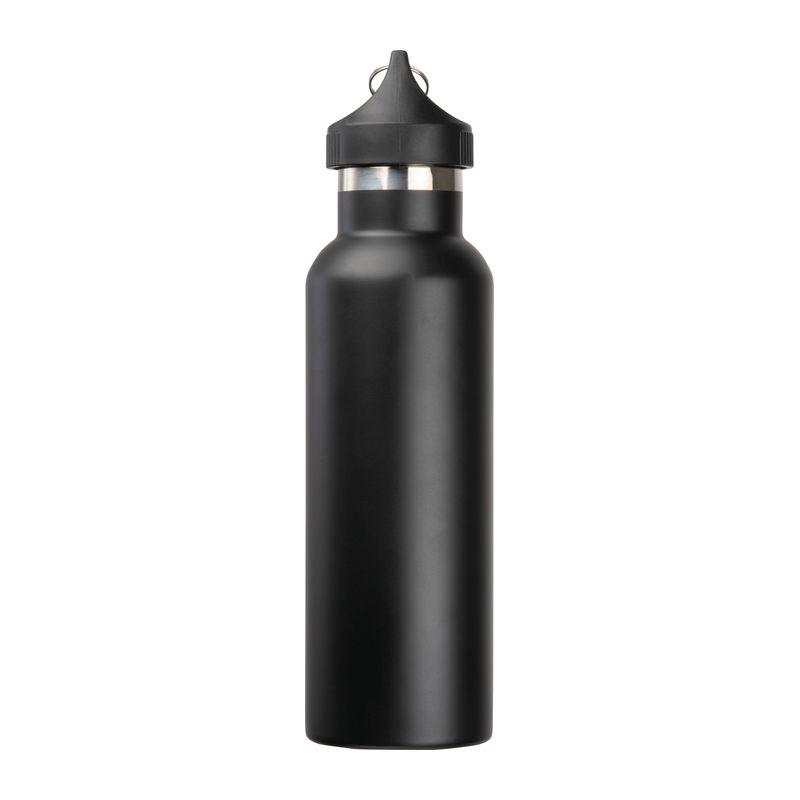 Sticlă termoizolantă cu vid și carabină, 500 ml Negru