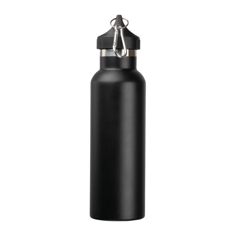 Sticlă termoizolantă cu vid și carabină, 500 ml Negru