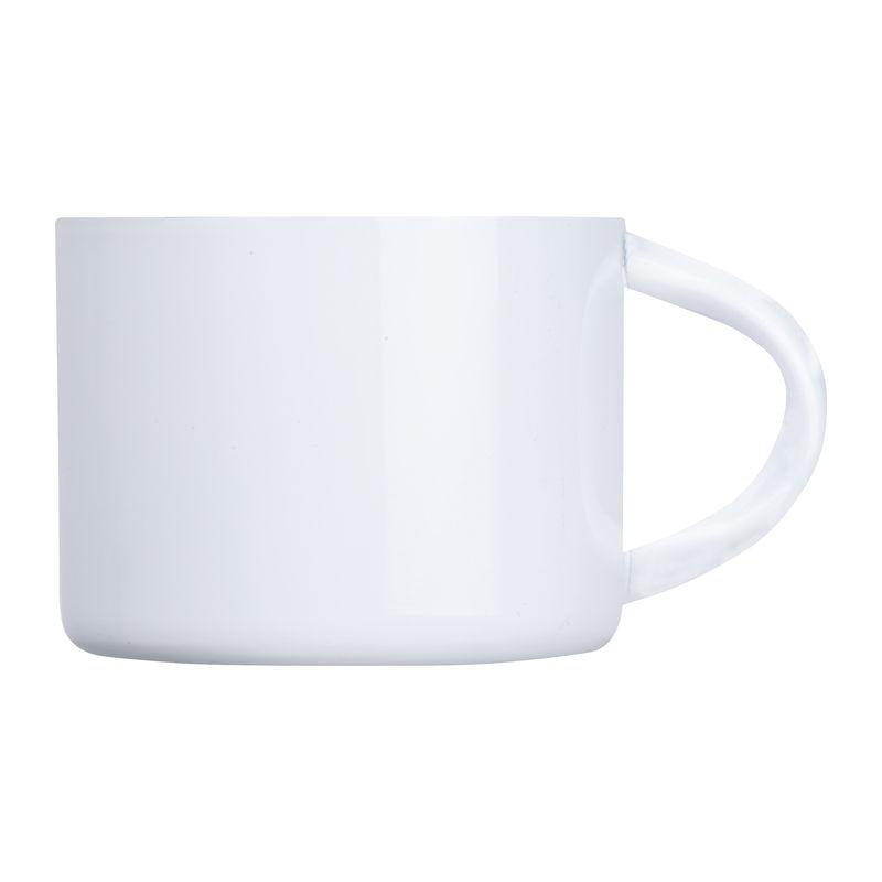 Cană espresso din oțel inoxidabil, 80 ml Alb