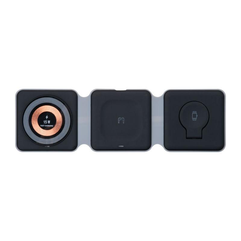 Încărcător wireless 3 în 1 Negru