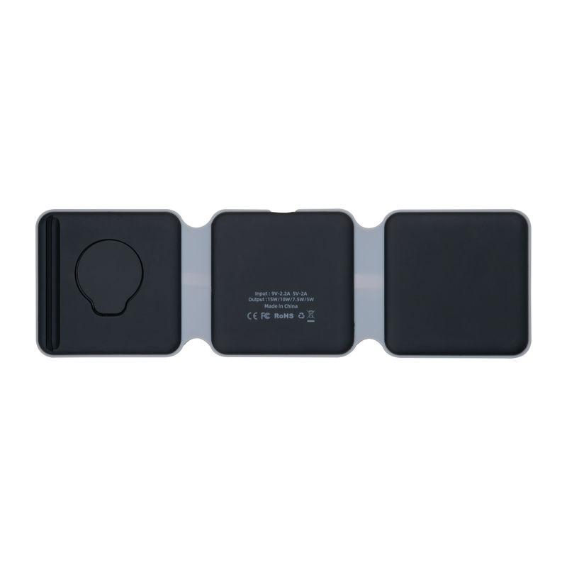 Încărcător wireless 3 în 1 Negru