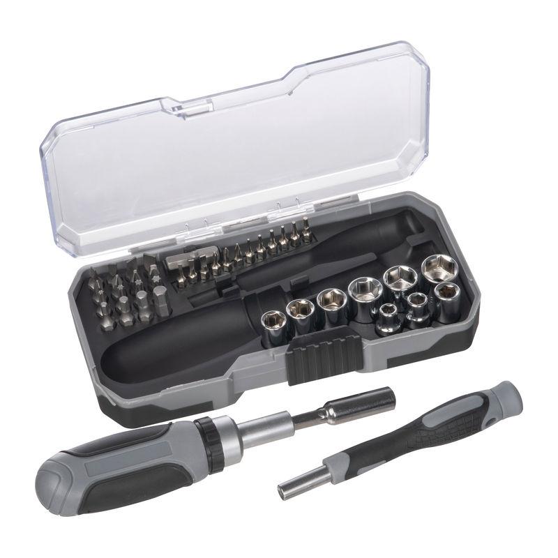 Set de unelte cu clichet, 41 piese