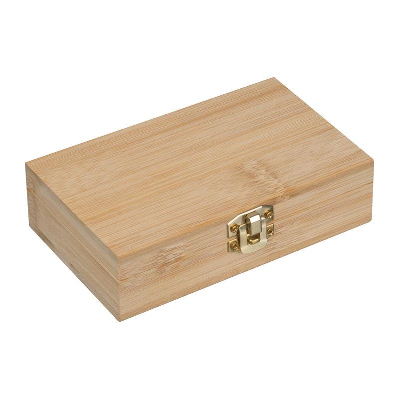 Set cuburi de granit în cutie din bambus Beige