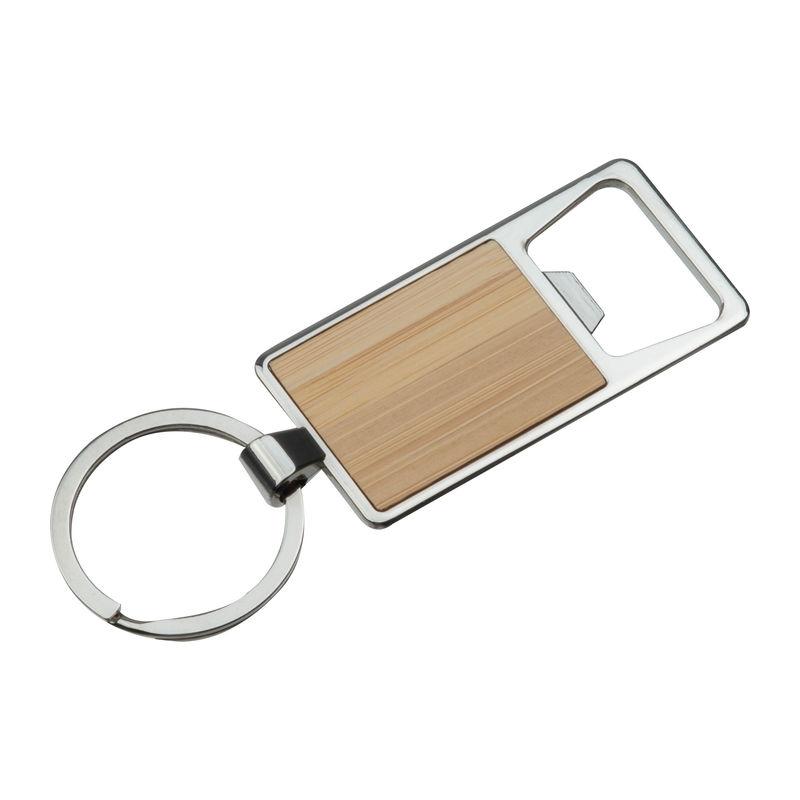 Breloc din bambus cu deschizător de sticle Beige