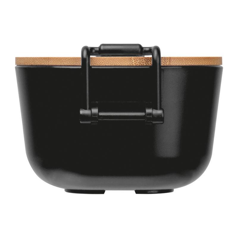 Caserolă cu capac din bambus, 750 ml Negru