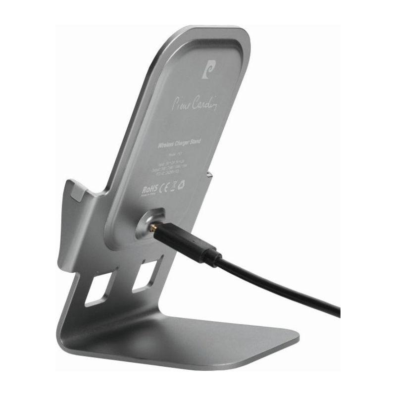 Suport de telefon cu încărcător wireless Vitesse Gri închis