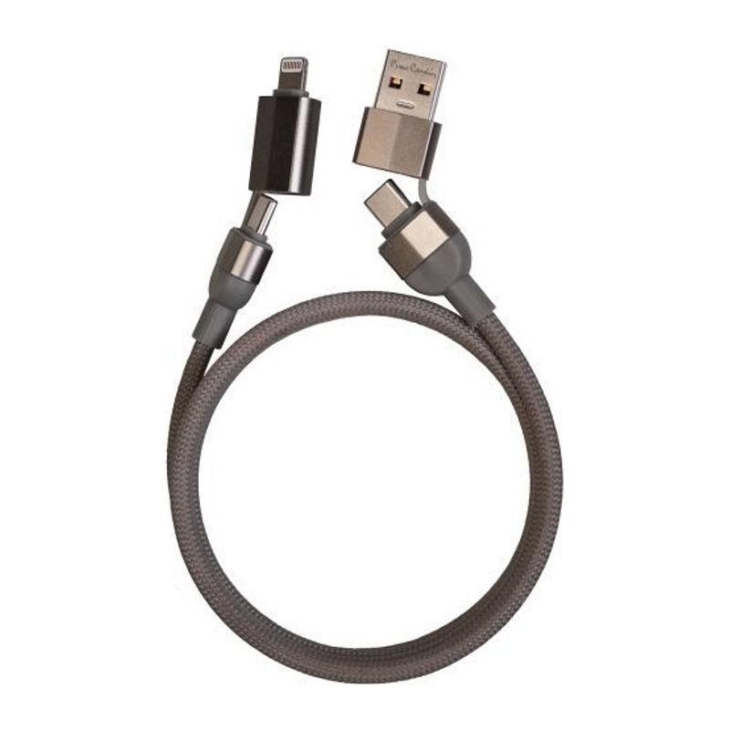 Cablu magnetic 100W de încărcare rapidă și date Donnes Gri