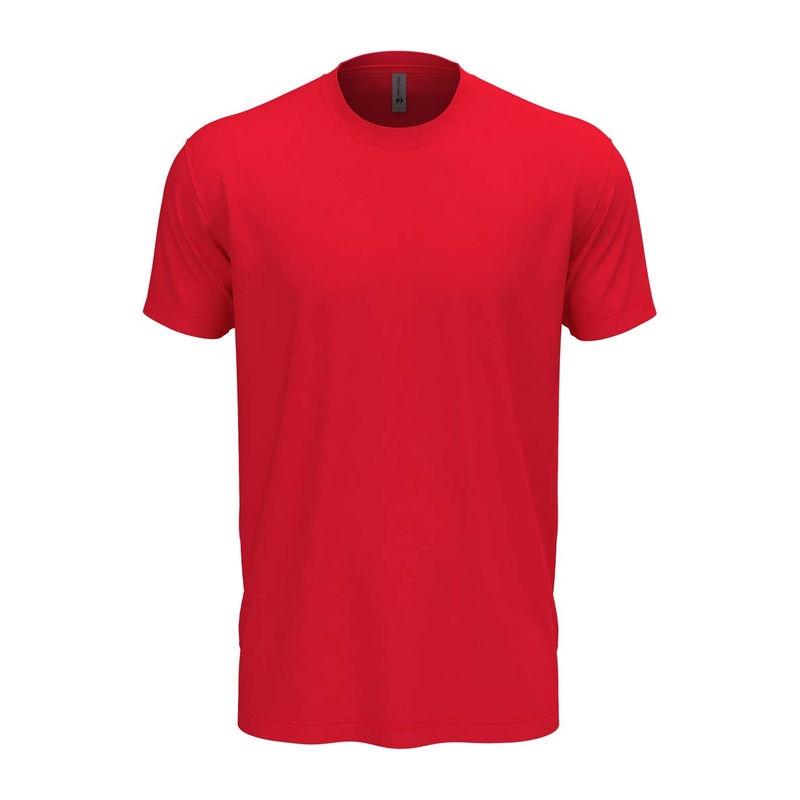 Tricou cu guler la baza gâtului pentru bărbați și femei Red XL