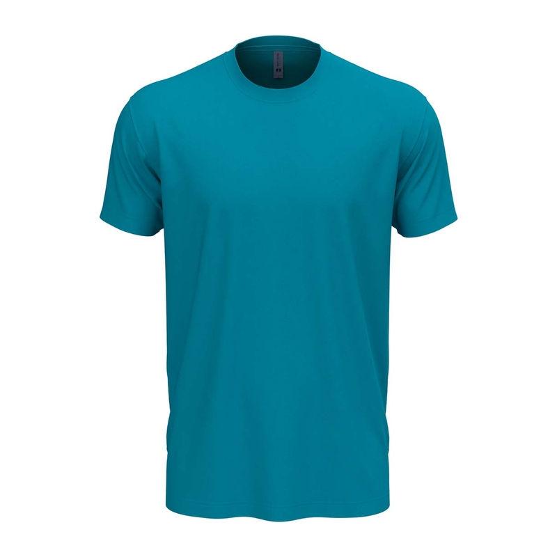 Tricou cu guler la baza gâtului pentru bărbați și femei Turquoise XL