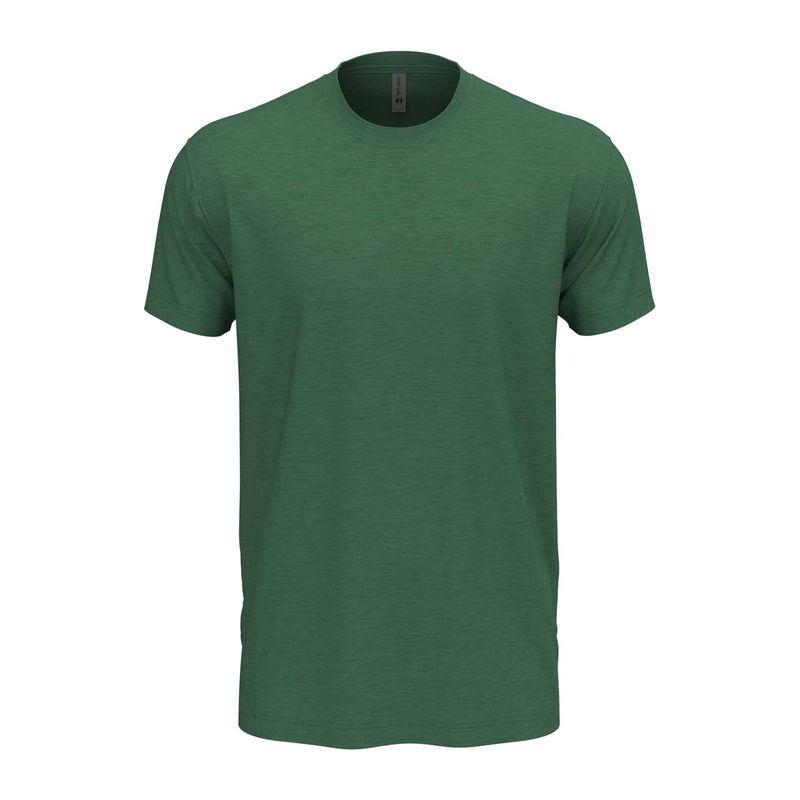 Tricou cu guler la baza gâtului pentru bărbați și femei Heather Forest Green S
