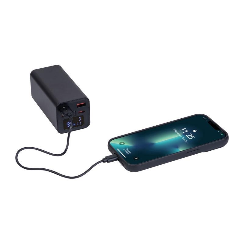 Powerbank din aluminiu de 20000 mAh Negru