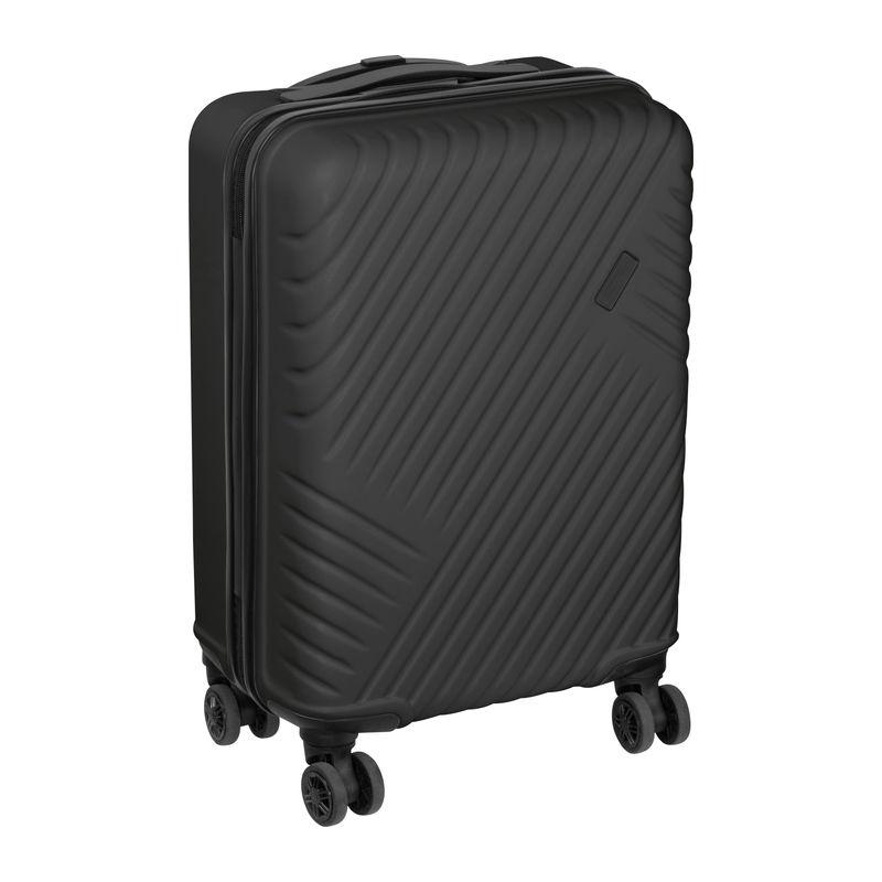 Valiză ABS cu finisaj mat, onboard Negru