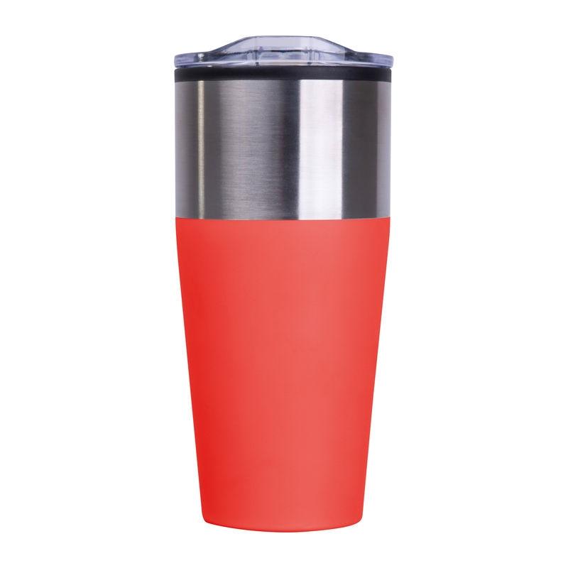 Pahar termoizolant cu perete dublu, 600 ml Roșu