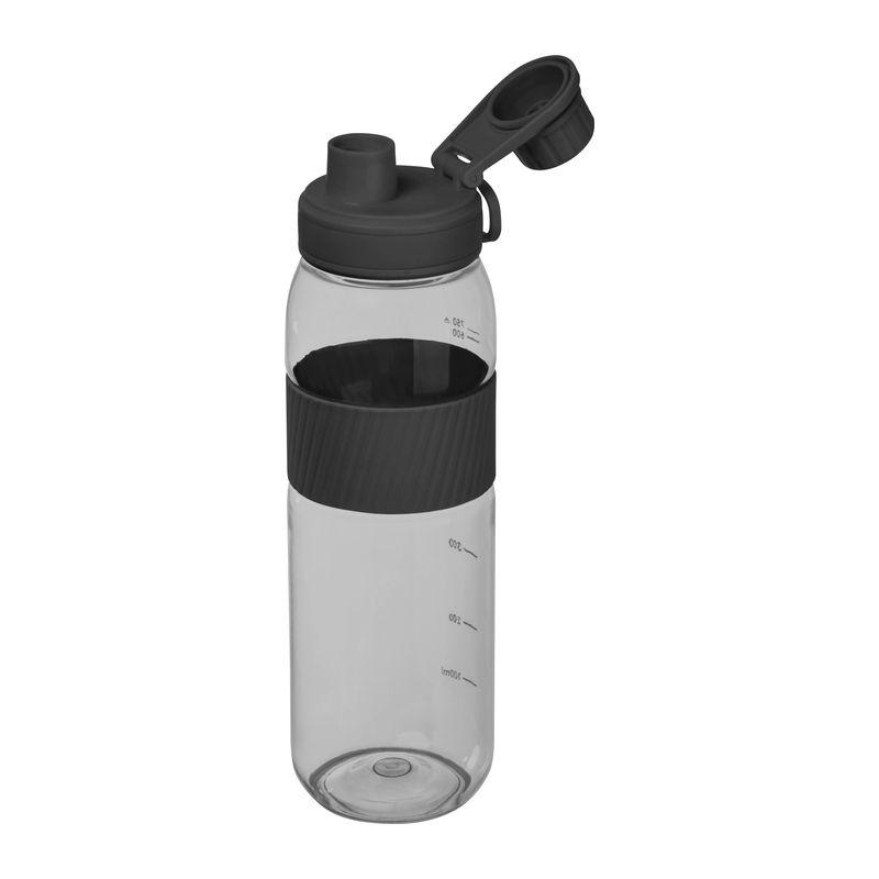 Sticlă tritan cu grip din silicon, 750 ml Negru