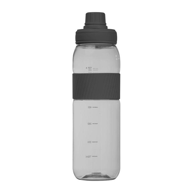 Sticlă tritan cu grip din silicon, 750 ml Negru