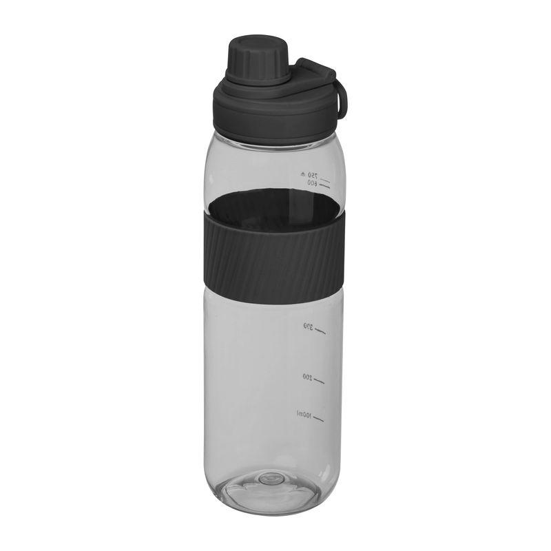 Sticlă tritan cu grip din silicon, 750 ml Negru