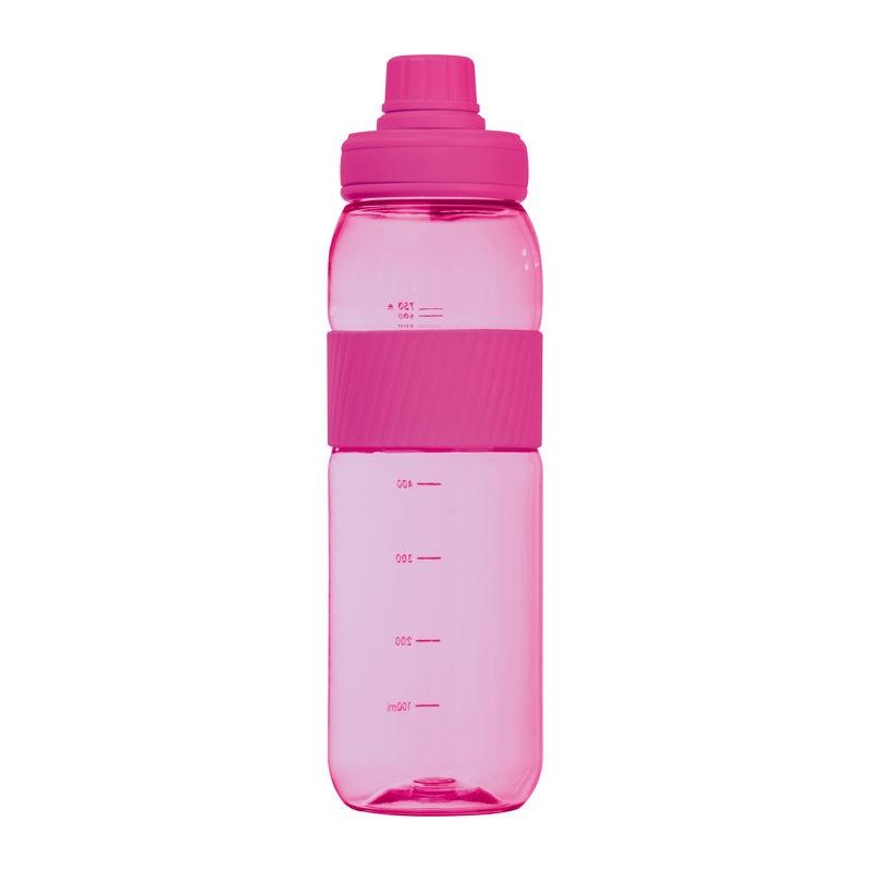 Sticlă tritan cu grip din silicon, 750 ml Roz