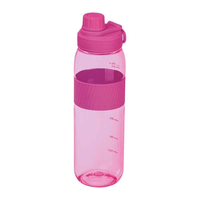 Sticlă tritan cu grip din silicon, 750 ml Roz