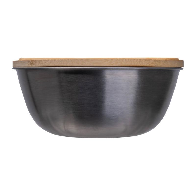 Bol pentru salată cu capac din bambus, 2 l Gri