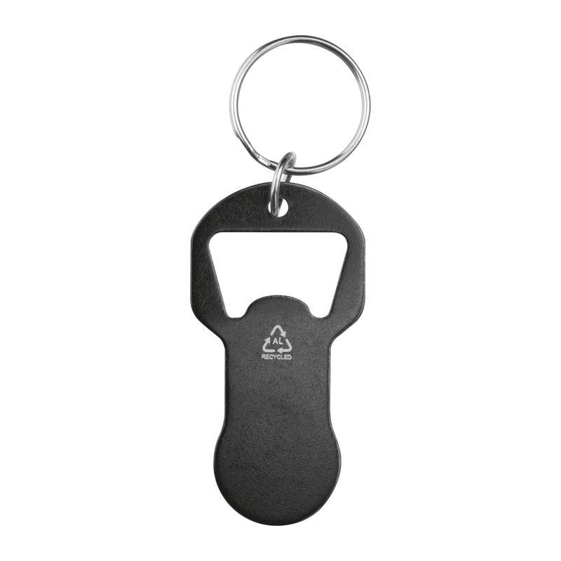 Breloc multifuncțional din aluminiu Negru