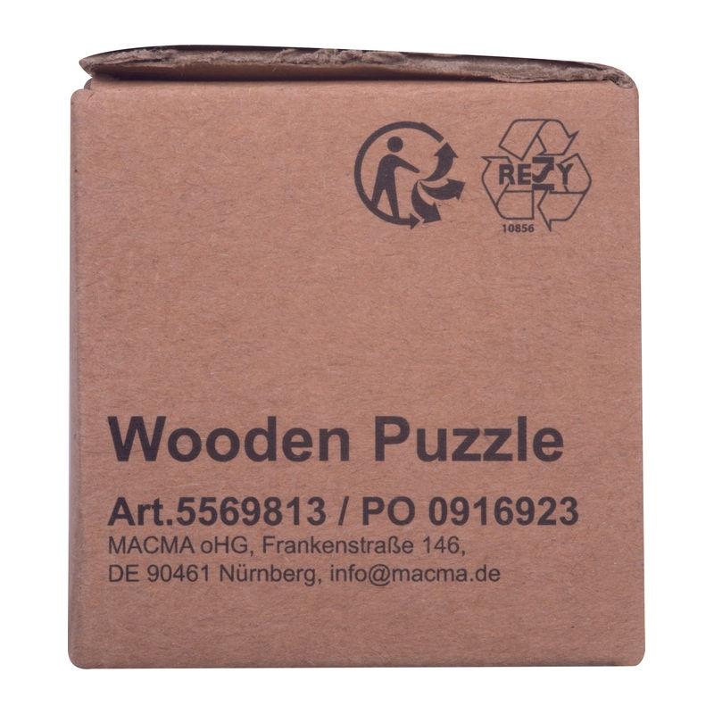 Puzzle cub șarpe din lemn Beige