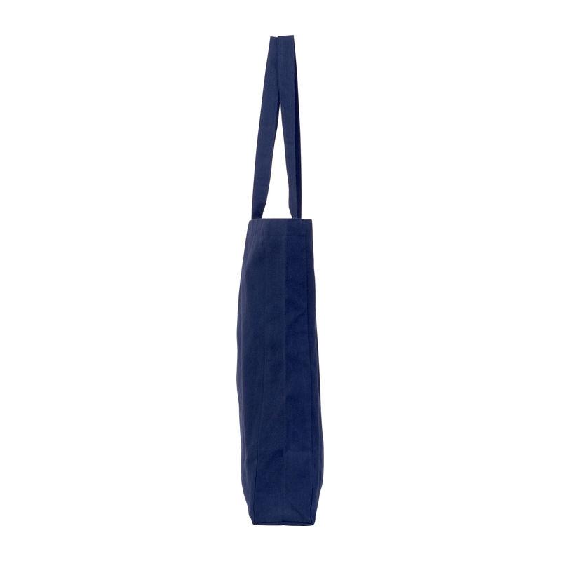 Geantă shopper din bumbac și poliester reciclate Albastru închis