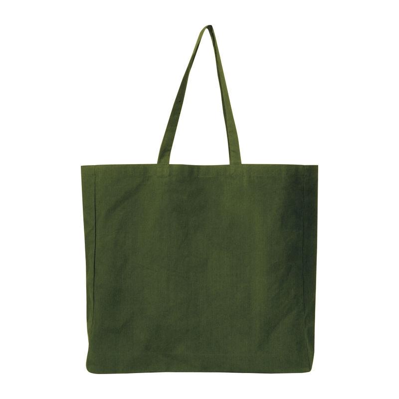 Geantă shopper din bumbac și poliester reciclate Khaki