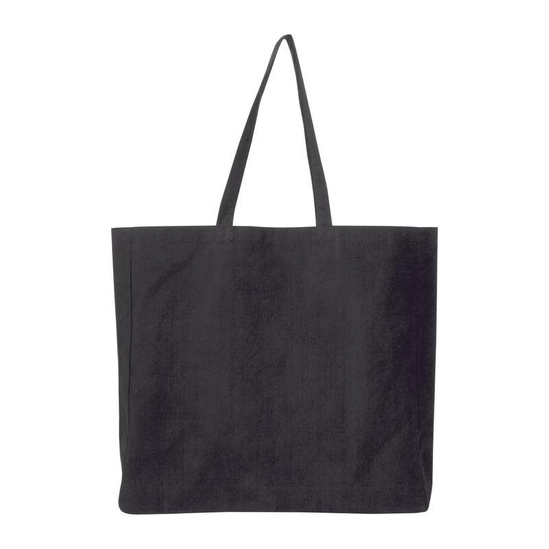 Geantă shopper din bumbac și poliester reciclate Negru
