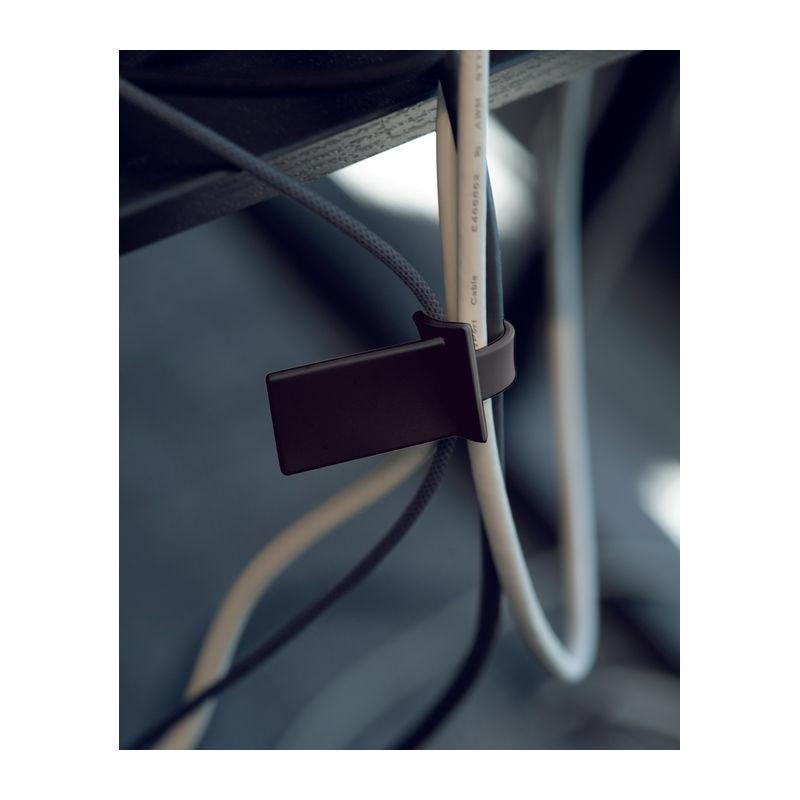 Organizator de cabluri din silicon Negru