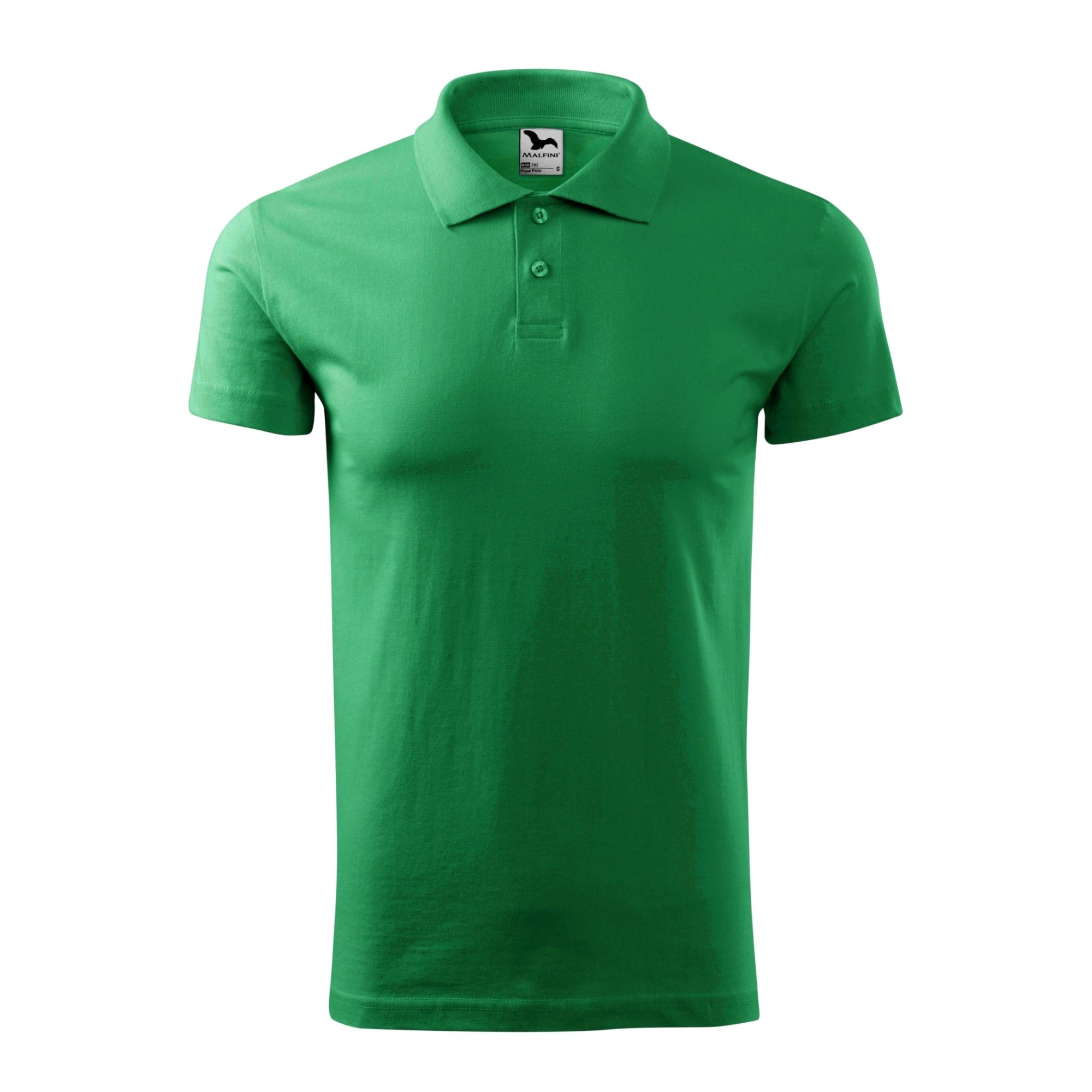 Tricou polo pentru bărbaţi Single J. 202 Verde mediu XL