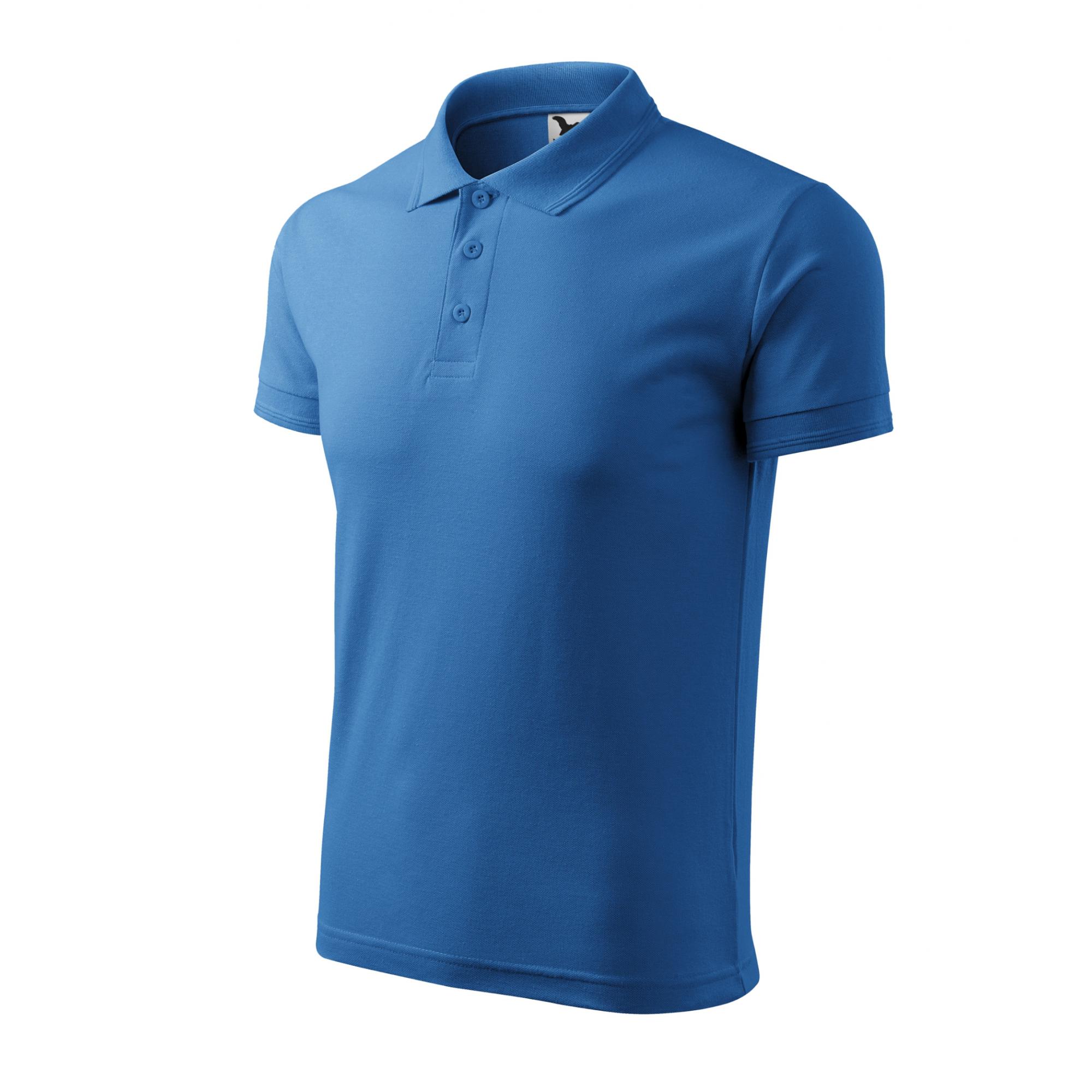 Tricou polo pentru bărbaţi Pique Polo 203 Albastru azuriu XL