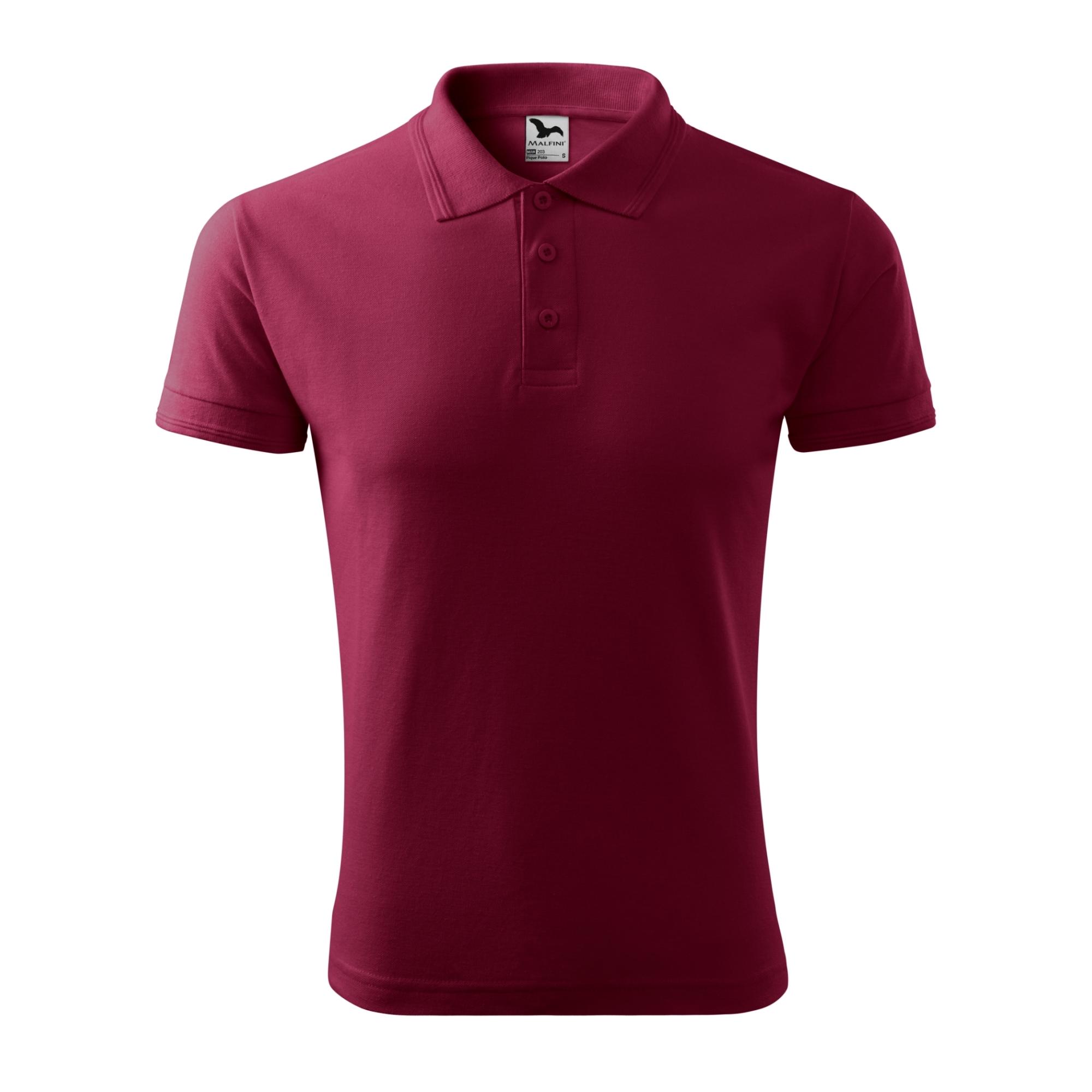 Tricou polo pentru bărbaţi Pique Polo 203 Garnet L