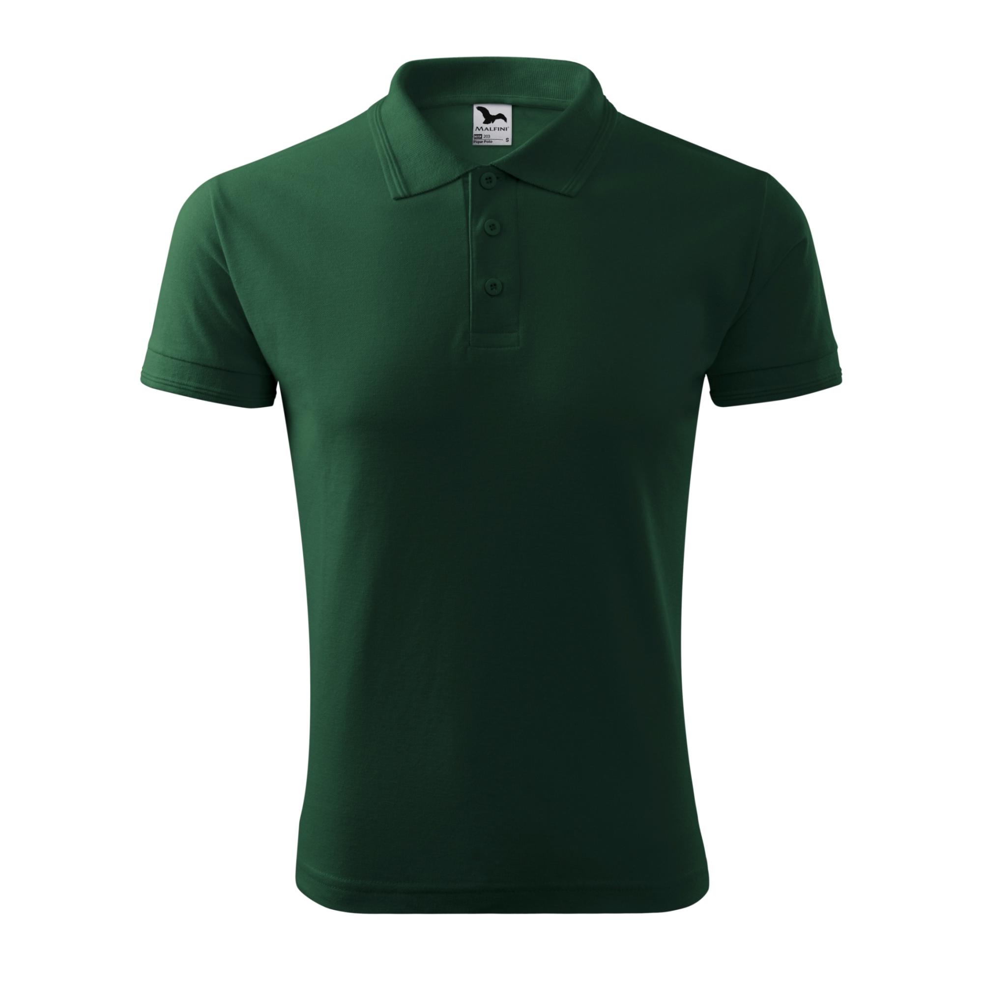 Tricou polo pentru bărbaţi Pique Polo 203 dark green XL