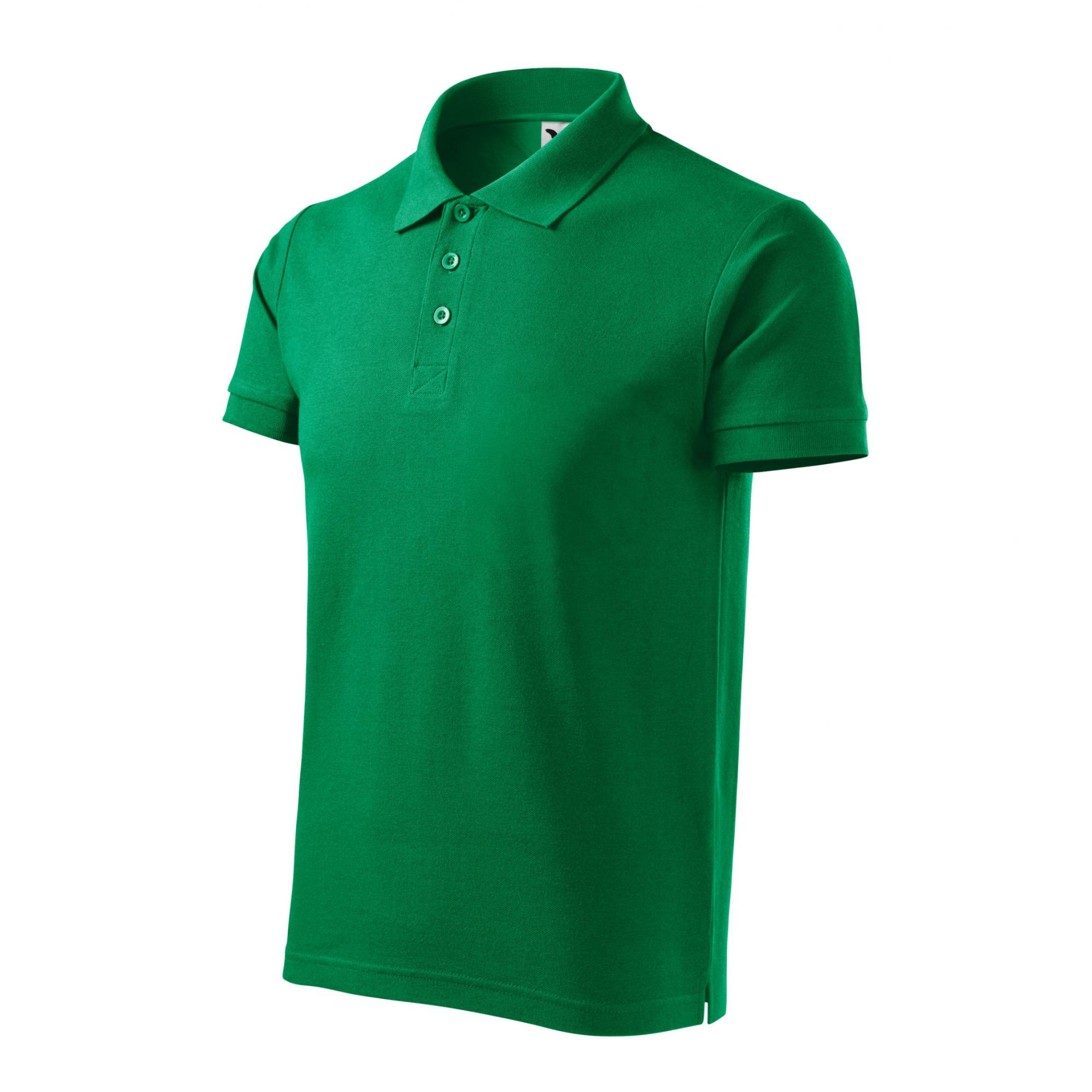 Tricou polo pentru bărbaţi Cotton Heavy 215 Verde mediu XL
