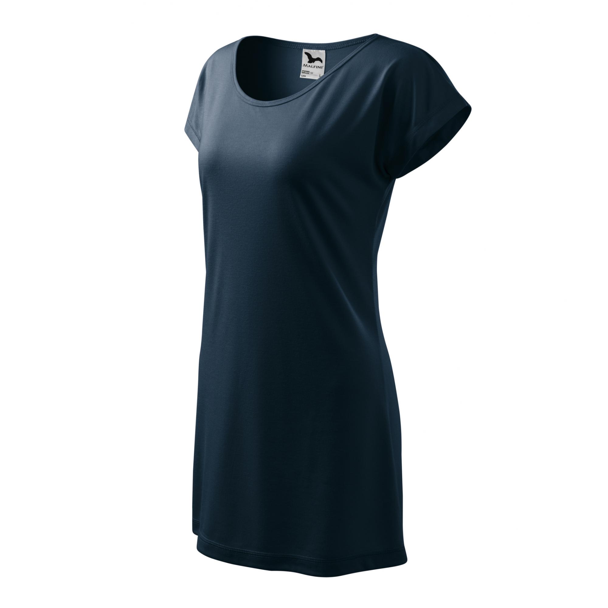 Tricou/rochie pentru damă Love 123 Albastru marin XL