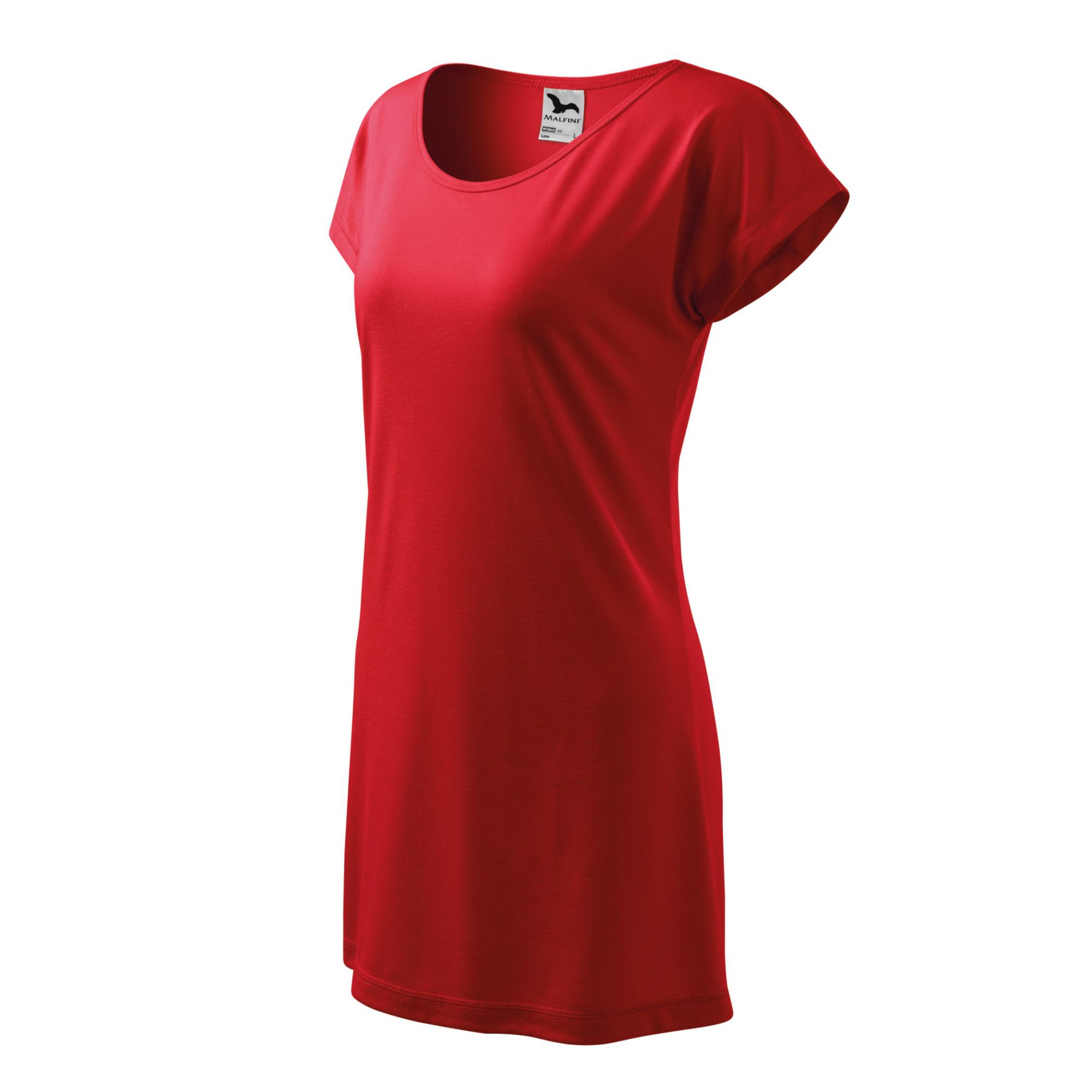 Tricou/rochie pentru damă Love 123 Roșu