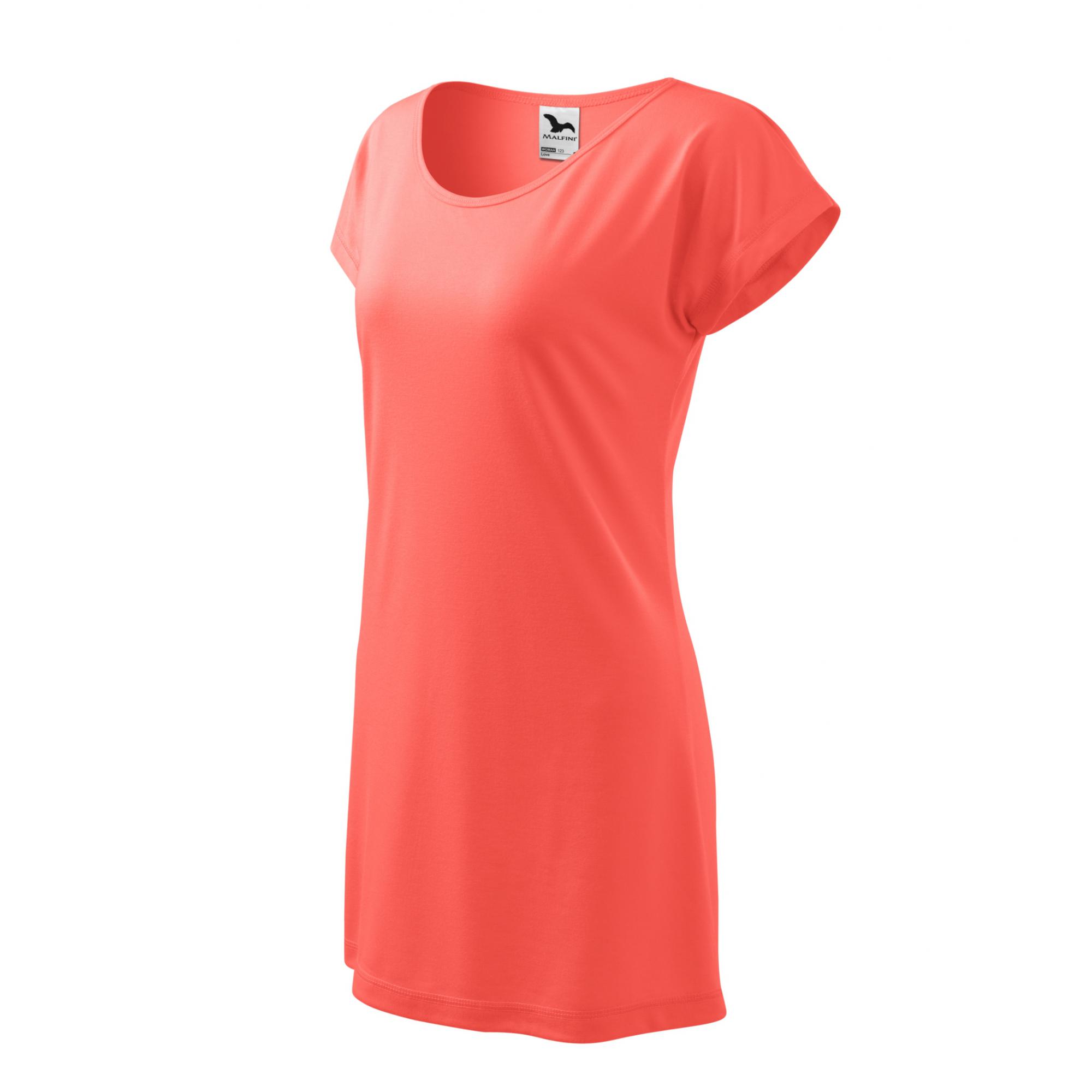 Tricou/rochie pentru damă Love 123 Coral XL