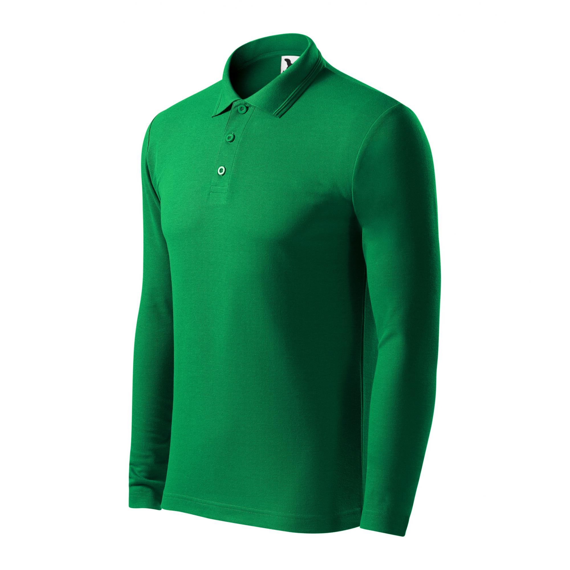 Tricou polo pentru bărbaţi Pique Polo LS 221 Verde mediu XXL