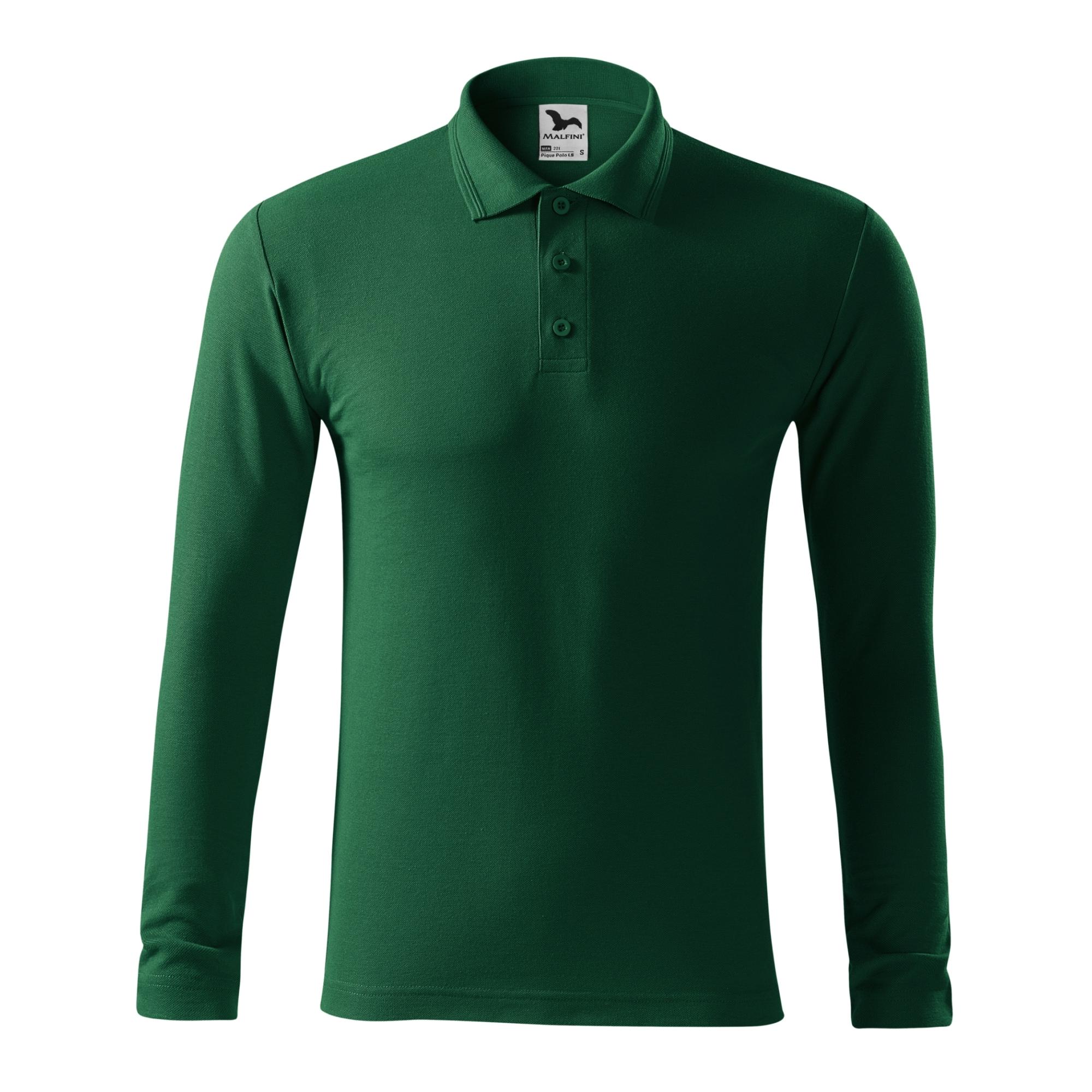 Tricou polo pentru bărbaţi Pique Polo LS 221 dark green L
