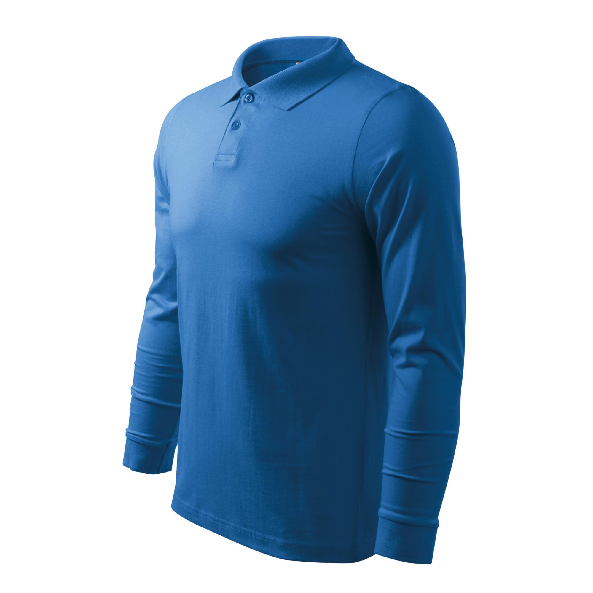 Tricou polo pentru bărbaţi Single J. LS 211 Albastru azuriu L