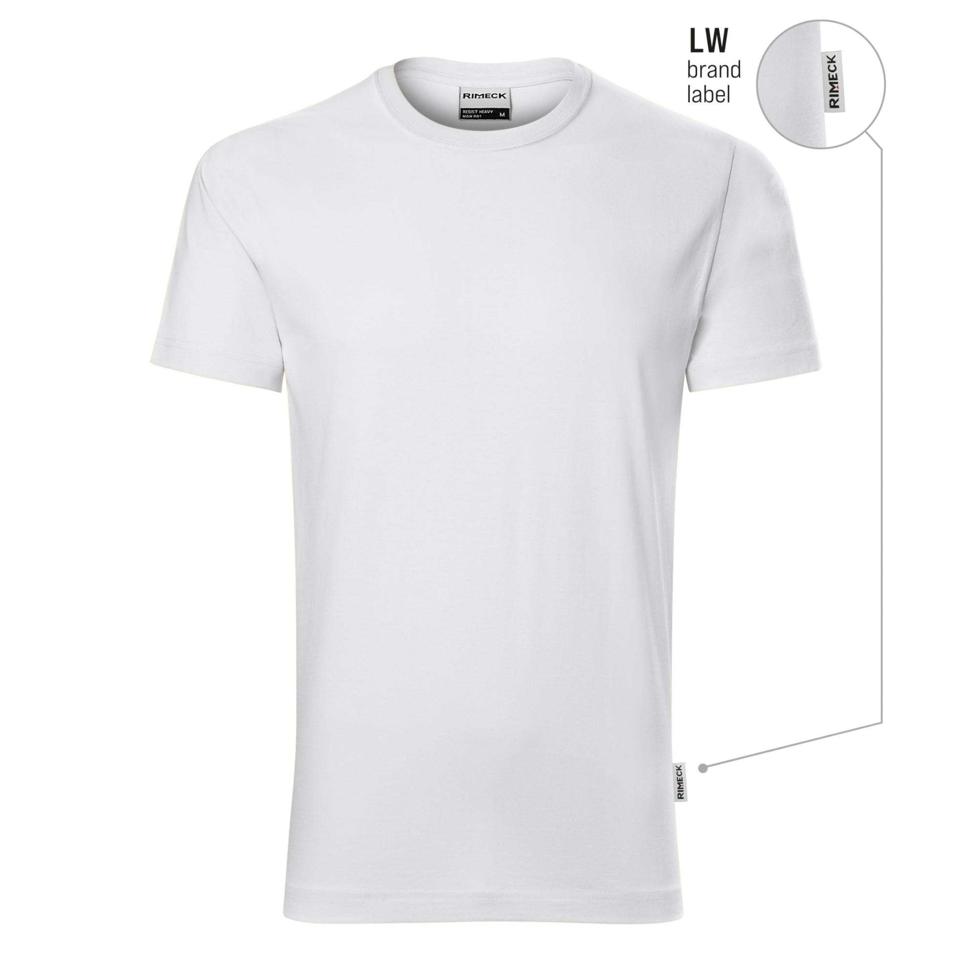 Tricou pentru bărbaţi Resist R01 alb 00 (brand label) S